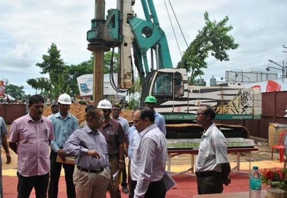 DoNER Secretary R. Vijaykumar visits flyover construction site, urged for early completion DoNER Secretary R. Vijaykumar visits flyover construction site, urged for early completion